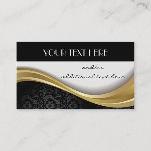 Gold, Black &amp; White Business Card Templates