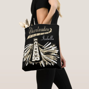Cheer Custom Name Cheerleader Bag - Canvas Tote Bag
