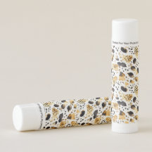 Gold Black White Leopard Print