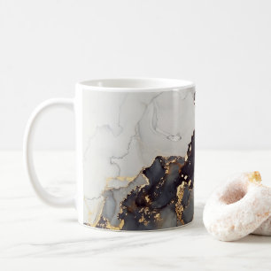 Gold Black White Marble Pretty Coffee Mug