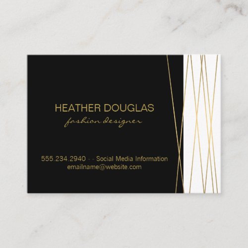 Gold BlackWhite Modern Business Card