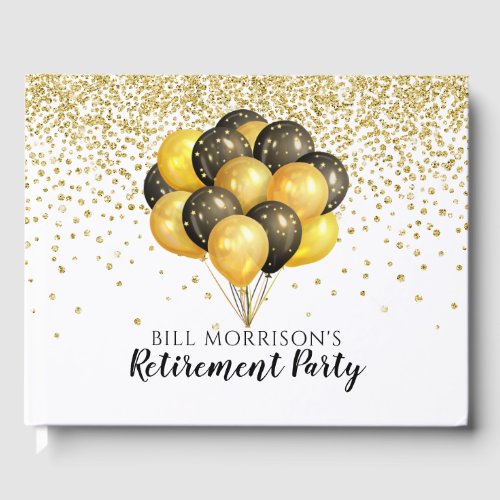 Gold Black White Retirement Party 