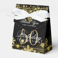 Rose Gold 40th Birthday Thank You Confetti White Favor Box, Zazzle