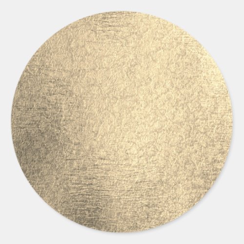 Gold Blank Faux Foil Classic Round Sticker