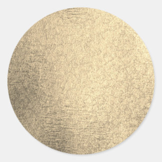 Gold Blank Faux Foil Classic Round Sticker