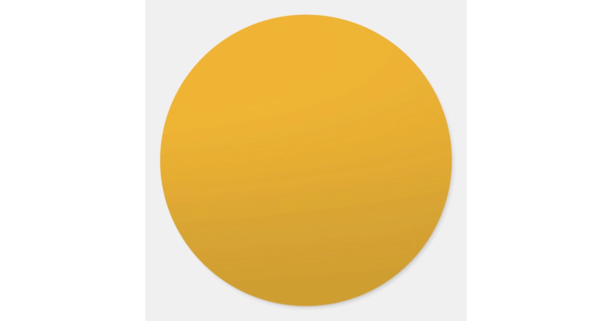 Gold Blank TEMPLATE : Add text, image, fill color Classic Round Sticker ...