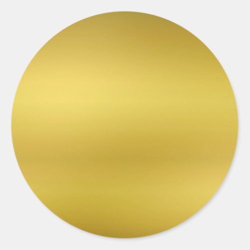 Gold Blank Template Faux Foil Classic Round Sticker