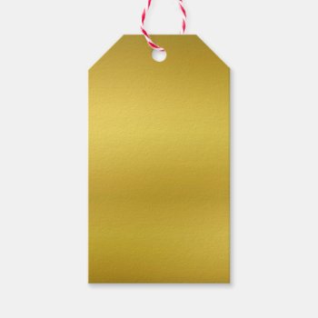Gold Blank Template Faux Foil Gift Tags by bestcustomizables at Zazzle