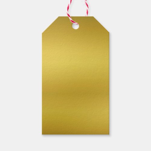 Gold Blank Template Faux Foil Gift Tags