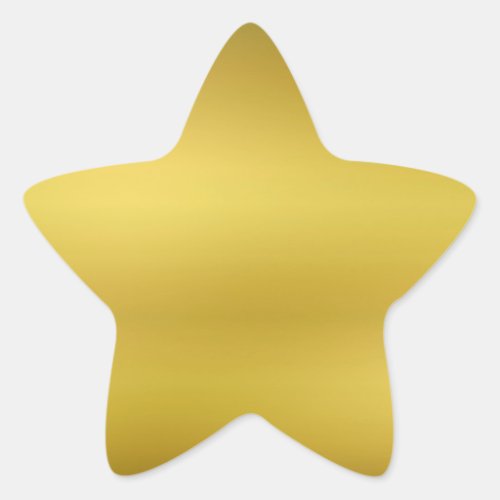 Gold Blank Template Faux Foil Star Sticker