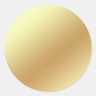 Gold Blank Template Faux Textured Foil Classic Rou Classic Round Sticker