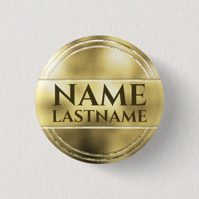 Gold Blank Template for Elections Button (Front)
