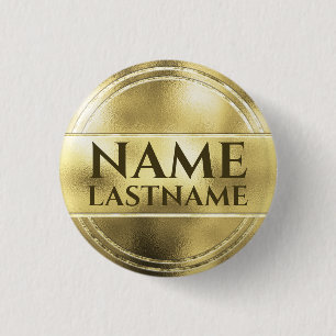 Gold Blank Template for Elections Button