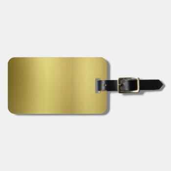 Gold Blank Template Luggage Tag by bestcustomizables at Zazzle