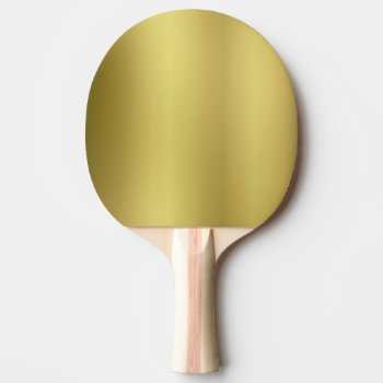 Gold Blank Template Ping Pong Paddle by bestcustomizables at Zazzle