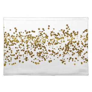 Gold Bling Glitter Confetti Placemat