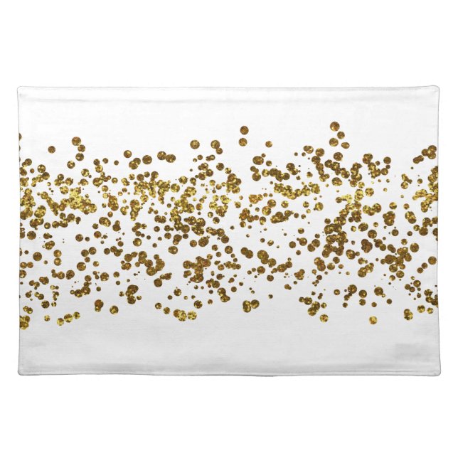Gold Bling Glitter Confetti Placemat (Front)