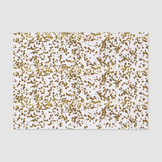 Gold Bling Glitter Confetti Tissue Paper (Front)