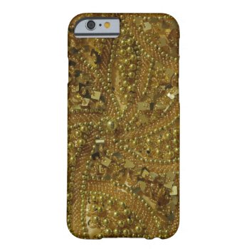 Gold Bling Glitter & Pearls Barely There Iphone 6 Case by customizedgifts at Zazzle