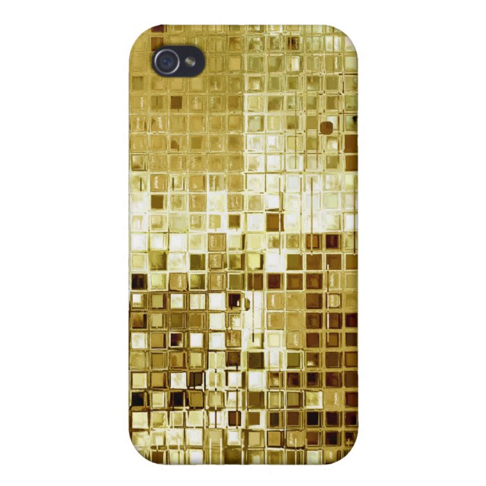 Gold Bling & Glitter Sequins Look iPhone 4 Case