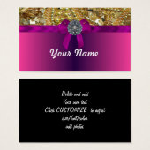 Gold bling & magenta (Front & Back)