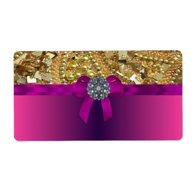 Gold bling & magenta label (Front)