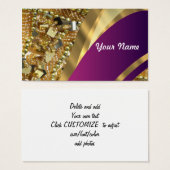 Gold bling & magenta swirl (Front & Back)