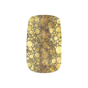 Gold Bling Pattern Minx Nail Art