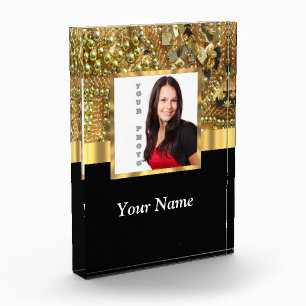 gold bling photo template award