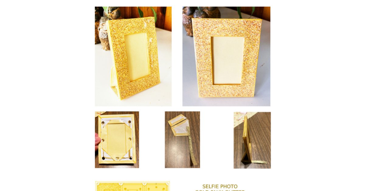 Gold Bling Selfie Frame Pattern for 2x3 Photo | Zazzle