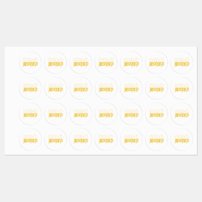 Gold Blooded  Kids' Labels (Sheet)