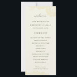 Gold Blooms Wedding Program<br><div class="desc">A beautiful and classic wedding program featuring creams and gold elements. Perfect for a formal and elegant wedding with a vintage twist.</div>