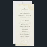 Gold Blooms Wedding Program<br><div class="desc">A beautiful and classic wedding program featuring creams and gold elements. Perfect for a formal and elegant wedding with a vintage twist.</div>