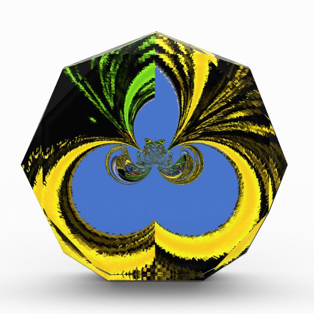 Gold Blue Acrylic Award (Front)