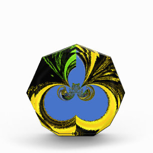 Gold Blue Acrylic Award