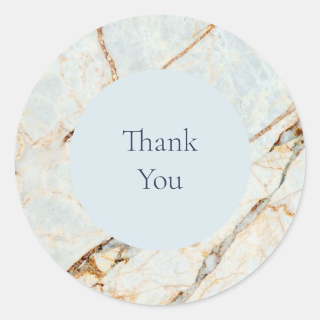 Gold & Blue Agate Thank You Envelope Seal (Front)