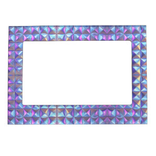 Gold, Blue and Purple Iridescent Geometric 2 Magnetic Frame