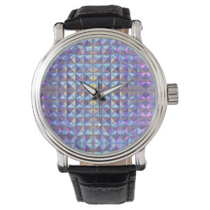 Gold, Blue and Purple Iridescent Geometric 2 Watch