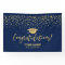 Gold & Blue Confetti Congratulation Graduation