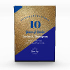 Gold Blue Employee years of service Company logo