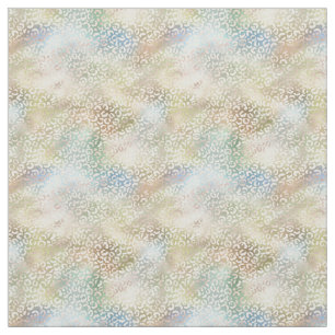 Gold Blue Green Leopard Print Fabric
