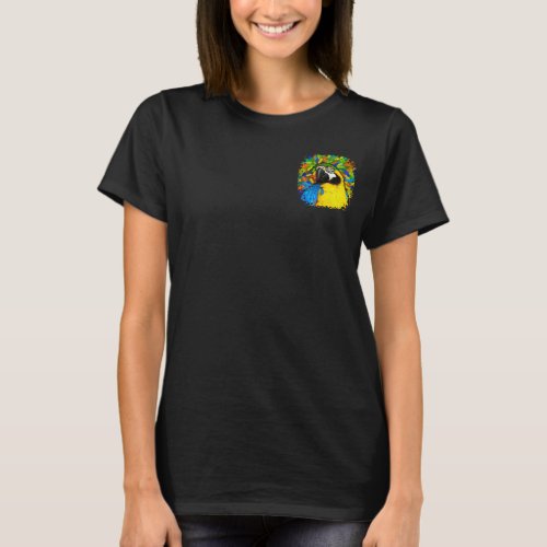 Gold   Blue Macaw Fantasy Women Fleece Zip Jogger T_Shirt
