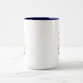 Gold & Blue | Modern Graduation Custom Gift Two-Tone Coffee Mug (Center)