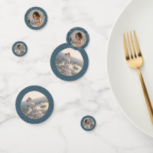 Gold & Blue Polka Dot Personalized wedding