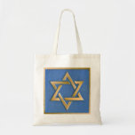 Gold Blue Star of David Art Panel Tote Bag<br><div class="desc">You are viewing The Lee Hiller Photography Art and Designs Collection of Home and Office Decor,  Apparel,  Gifts and Collectibles. The Designs include Lee Hiller Photography and Mixed Media Digital Art Collection. You can view her Nature photography at http://HikeOurPlanet.com/ and follow her hiking blog within Hot Springs National Park.</div>