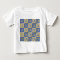 Gold Blue Star of David Art Panels