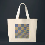 Gold Blue Star of David Art Panels Large Tote Bag<br><div class="desc">You are viewing The Lee Hiller Designs Collection of Home and Office Decor,  Apparel,  Gifts and Collectibles. The Designs include Lee Hiller Photography and Mixed Media Digital Art Collection. You can view her Nature photography at http://HikeOurPlanet.com/ and follow her hiking blog within Hot Springs National Park.</div>