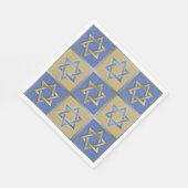 Gold Blue Star of David Art Panels Paper Napkins | Zazzle