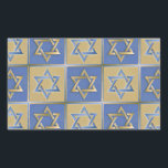 Gold Blue Star of David Art Panels Rectangular Sticker<br><div class="desc">You are viewing The Lee Hiller Designs Collection of Home and Office Decor,  Apparel,  Gifts and Collectibles. The Designs include Lee Hiller Photography and Mixed Media Digital Art Collection. You can view her Nature photography at http://HikeOurPlanet.com/ and follow her hiking blog within Hot Springs National Park.</div>