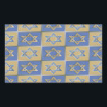 Gold Blue Star of David Art Panels Rectangular Sticker<br><div class="desc">You are viewing The Lee Hiller Designs Collection of Home and Office Decor,  Apparel,  Gifts and Collectibles. The Designs include Lee Hiller Photography and Mixed Media Digital Art Collection. You can view her Nature photography at http://HikeOurPlanet.com/ and follow her hiking blog within Hot Springs National Park.</div>